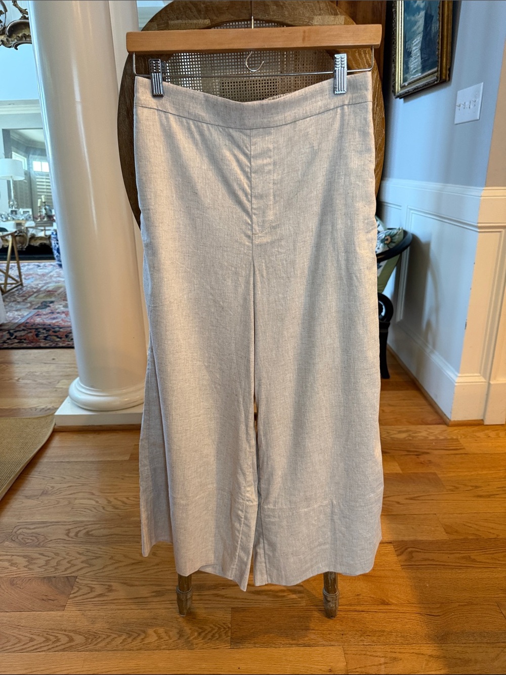 Banana Republic Flax Linen-Blend Wide-Leg Cropped Pants NWT, Pockets